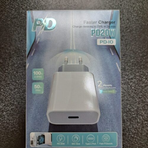 آداپتور ۲۰ وات PD10 با درگاه Type-C | شارژ سریع PD 3.0
